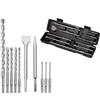 Generico KIT PUNTE E SCALPELLI SDS PLUS 10 PEZZI PER TRAPANO TASSELLATORE DEMOLITORE