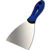 DEWEPRO Spatola Professionale Da 100 mm In Acciaio Inox Per Gesso E Stucco - Spatola Da Pittore Con Lama Antiruggine E Impugnatura Ergonomica A 2 Componenti Per Lavori Di Precisione