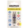 WOLFPACK Punte lunghe Cacciavite Torx T20 (2 pezzi). Acciaio S2 al cromo vanadio. Punte esagonali, punte,