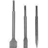 Baxnore Scalpello per calcestruzzo 3 pezzi, punta per martello, set di scalpelli rotanti, punte per scalpelli con gambo esagonale, set di scalpelli per demolitore elettrico, punte