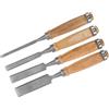 ACTINPANT Set Di 4 Scalpelli for Legno Con Manico In, Punta Piatta, for Sgorbia for Mortasa, Lavorazione Del, Intaglio, Incisione