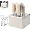 CUTANGELAR Lucidatrice Per Bicchieri Da Vino In Acciaio Inox, Lucidatrice Professionale Per Bicchieri, Pulizia A 360° Con Spazzole Rimovibili, Per Hall, Lounge, Bar, Cucine E Ristoranti(5Head)