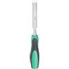 QUARKZMAN Scalpello In Acciaio Larghezza Lama 5/8 Punta Piatta Per Lavorazione Del Legno Utensile Manuale Per Falegnameria Con Impugnatura In Plastica Antiscivolo, Verde-Nero