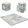 kk Kinderkraft Kinderkraft LUNO SHAPES Tappetino da gioco, Palestrina Interattiva, Puzzle, include 30 pezzi Borsa transporto, Morbido Tappetino, Educativo, di Schiuma, per Bambini da Neonati, Menta