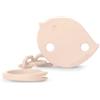 Suavinex Clip per Ciuccio, Gancio per Ciuccio per Bambino, Piastra a Forma di Uccellino Birdies Rosa, Adatto ai Neonati +0 Mesi
