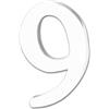 Décopatch AC349Opack - Un lot de 3 supports en papier blanc mâché 1,5x7,7x12 cm, Petit chiffre 9