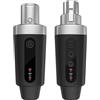 AugustknowU Trasmettitore e ricevitore XLR wireless 2.4G, ricarica USB, per prestazioni e registrazioni, design con blocco XLR