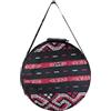 Terré Shamandrum - Borsa in Ikat rosso, Ø 45 cm, per tamburo di sciamano, in set MYSEVENDO - tracolla rotonda