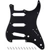 Banworks Battipenna in alluminio lavorato CNC Strat SSS, spessore 1,5 mm, 1 strato, 11 fori, bordo dritto, battipenna per chitarra in stile moderno americano Fender Ultra Stratocaster Strat ST JT/HB