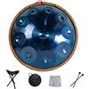 RongJ Handpan armonico Drum Hand Pan 9 10 12 14 Note Strumento a percussione Professionale Handpan in Acciaio con Borsa da Viaggio Decorazione in Corda e Mazze per Meditazione Yoga Zen