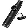 TianChunyue Kazoo per adulti, kazoo in metallo con 5 diaframmi flauto, tono regolabile per chitarra, ukulele, violino, pianoforte, tastiera, mini kazoo strumenti musicali bulk (nero)
