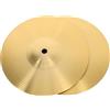 YARNOW Set di 2 Piatti Crash Bordi Lisci e Arrotondati per Batteria in Ottone Leggero Accessori per Batteria Jazz Colore Oro, per Performance Musicali