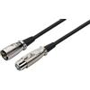 Monacor MEC-100/SW, Cavo audio, XLR 3 (F) - XLR 3 (M) - 1 m - schermato - colore: Nero