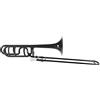 Classic Cantabile MardiBrass Trombone Quart in ABS Plastica - Accordatura Bb/F - Coulisse in Fibra di Vetro - 850g leggera - Foratura: 13,9 mm - Inclusi bocchino e gigbag - nero