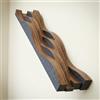 Lenacustica Pannelli acustici Movie effetto legno Diffusore e Fonoassorbente 100x20x7cm (Noce scuro)