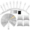 Qzdtue Guitar Radius Gauge Set, Luthier Feeler Tools 8,8 cm, Notched String Action Ruler 230 g, Precision Measuring Tool for Bass and Chitarar Setup, Multifunctional Tool