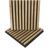 ua acoustics Set di 2 Pannelli acustici fonoassorbenti e diffusivi a doghe | 50x50x5cm | Assorbimento - Diffusione - Riflessione - Insonorizzazione | Legno laminato: [x2 POLE | Rovere]