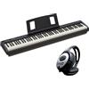Roland FP-10 - Tastiera digitale portatile con cuffie keepdrum, colore: Nero