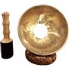 Amilav Collections Campana tibetana da 20,3 cm, per meditazione, yoga, bagno sonoro con cuscino e martello