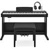 gear4music VISIONKEY-500 Home Pianoforte Digitale 88 Tasti pesati Meccanica della tastiera Pianoforte elettrico con panca