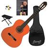 Eko, ffalstaff Eko CS 10 Pack Chitarra Classica 4/4 con Borsa ffalstaff ®, Libro, Poggiapiede e 5 Plettri in Omaggio