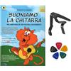 Carisch R.Fabbri Suoniamo la chitarra volume 1 + Audio Online, 10 Plettri in ABS e un Capotasto Mobile per Chitarra Acustica/Elettrica