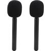 VBESTLIFE Adattatore per Montaggio su Maniglia per Microfono Wireless 2 Pezzi con Schiume per Parabrezza per Microfono 1, 2, per Wireless GO II, per Hollyland Lark M1, C1, 150, per