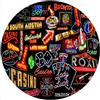 Generic Slipmat Slip Mat Scratch Pad Feltro per qualsiasi 12 LP DJ Vinyl Giradischi Giradischi Grafica personalizzata - Neon Collage