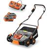 FUXTEC Arieggiatore a Batteria 40V FX-E2VE38SET - 2-in-1 Arieggiatore e Scarificatore, Larghezza 38 cm, Cesto 45L, Inclusi 2 Batterie