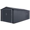 Hoggar by Okoru Tonsberg Metallgarage 18 m² - 602 x 300 x 232 cm - Protezione esterna per auto - Serratura di sicurezza - 4 griglie anti-condensa - porta larga