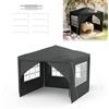 ACXIN Gazebo da giardino, 3 x 3 m, con 4 pannelli laterali, impermeabile, robusto telaio in acciaio, protezione solare e resistente alle intemperie, tessuto Oxford, gazebo da giardino o gazebo per