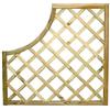 Mondo Viro Pannello Quadrato 90x90 cm Grigliato in Legno di Pino Impregnato - Versatili Complementi d'Arredo per Interni ed Esterni (Sagomato)