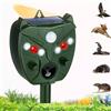 EBILUN Repellente solare a ultrasuoni per cani e gatti, 5 modalità regolabili con flash LED, ricarica USB e impermeabile, per gatti, cani, uccelli e volpi (1 pezzo)