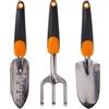 Fiskars Ergo - Set di 3 Attrezzi da Giardino, Colore: Nero/Arancione