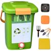 Generic Set di 2 contenitori per compostaggio da cucina da 2,6 e 4 galloni per un comodo riciclaggio dei rifiuti alimentari sui banconi della cucina, elegante cestino per rifiuti da cucina, capacità 20 l