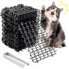 Esshogo 12 Pezzi Tappetino Anti Gatto Tappetino Repellente per Gatti Plastica Dissuasori per Gatti con 8 pioli Rete Spinata per Gatti Tappetini Deterrenti per Animali per Giardino Recinzione