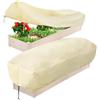 Generic Confezione da 2 coperture per fioriere da balcone, rettangolari, rialzate con coulisse, protezione dal gelo, per esterni e invernali, per giardino, giardino, patio, portico, accessori