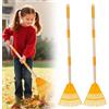 Rubu22a 2 rastrelli da giardino, scopa per fogliame, in plastica, rimovibili, robusti, per agricoltura, giardinaggio, attrezzi per bambini, aiuole, bambini, arbusti (giallo)