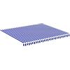 vidaXL Tessuto di Ricambio per Tenda da Sole Blu e Bianco 4x3,5 m