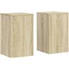 vidaXL Supporti per Piante 2 pz Rovere 30x30x50 cm in Multistrato, Supporto per Fiori, Porta Fiori, Supporto per Piante da Interno, Porta Piante