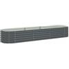 vidaXL Letto Rialzato da Giardino 320x80x44cm Acciaio Zincato Grigio Fioriera