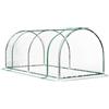 DecHome - Serra da Giardino a Tunnel in Acciaio e con Copertura in PVC, 200x100x80 cm, Trasparente e Verde