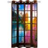 Hiseng Tende Gazebo per Esterno Impermeabili, Motif Paesaggio 3D Tende da Esterno con Occhielli Tenda per Balcone Idrorepellente 1 Pezzo Tenda Oscurante Termica (132x213cm,Vista Lago)