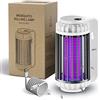 Bseical Antizanzare Elettrico Portatile USB, Zanzariera Elettrica da Interno, Lampada Zanzare Esterno, Lampada Antizanzare Ricaricabile, Anti Zanzare Mini Campeggio UV Luce 50m² (Ricaricabile, Grigio)