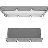 Gralara Kit Copertura per tettoia per Sedia a Dondolo da Giardino Copertura Superiore e Fodera per Cuscino Coprisedile Resistente agli Strappi 150x50x10 cm, Grigio