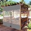 Generisch Telo trasparente impermeabile con cerniera per pergolato, patio, veranda, tettoia per gazebo, gazebo, divisorio in PVC, tende antipioggia con occhielli