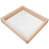 IWOWHERO Setaccio per Terreno in Legno Beige con Maglia da 1/8 Pollice, Strumento Versatile per Orto e Compost, per Spazi Verdi e Progetti Paesaggistici