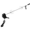 Fliuyr Spiedino girevole, 57 cm, set di accessori per barbecue elettrico in acciaio inox, con motore per girarrosto e barbecue a carbonella