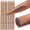 Suinga Set di 20 Pali tutori di legno da 150 cm, diametro 4 cm, palo di legno rotondo con punta, palizzata, Punto di fissaggio