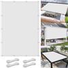 XUEQXUE Tenda da Sole per Esterno 140 x 200 cm Protezione Dal Calore Protezione Solare Impermeabile Vela Ombreggiante Rettangolare Impermeabile per Esterno Terrazza Giardino, Bianco